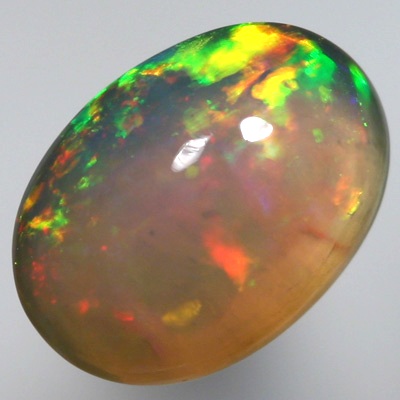 SOLID CRYSTAL OPAL Bright rolling flashes in a 3D pattern
